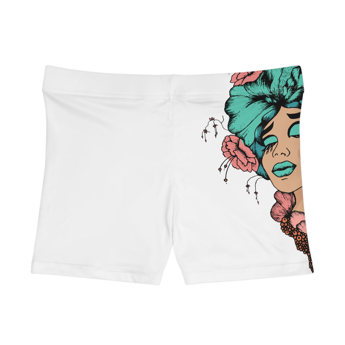 Floral Boho Women's Shorts — Teal Hair Goddess AOP