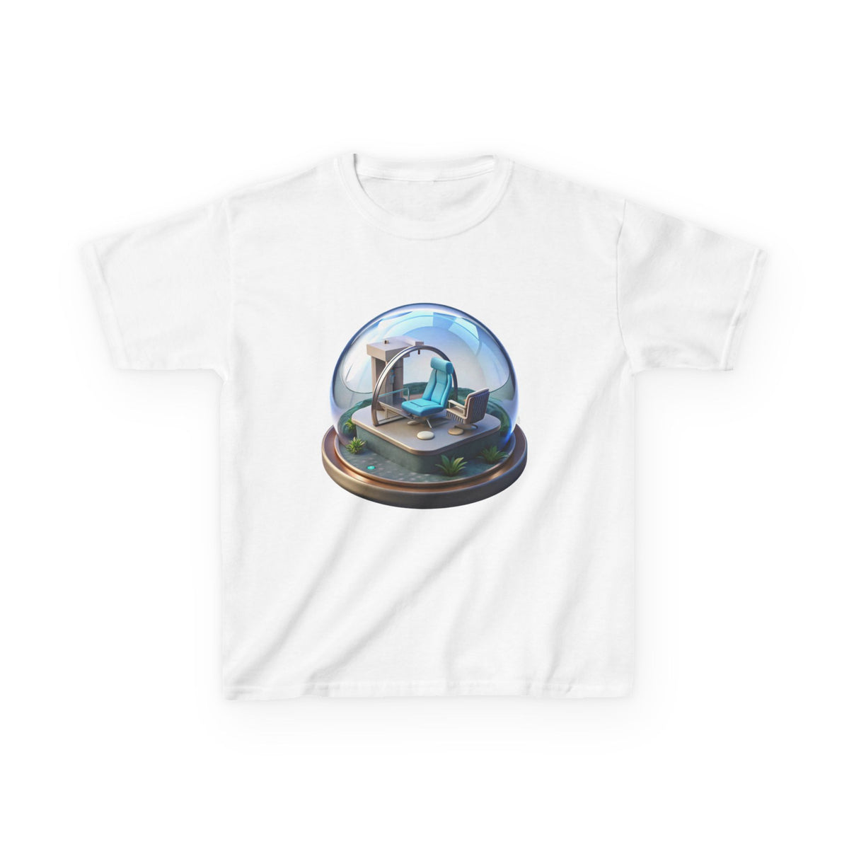 Kids Tee — Miniature Snow Globe & Pea Pod Playroom Graphic