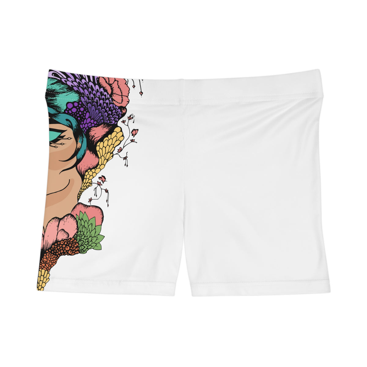 Floral Boho Women's Shorts — Teal Hair Goddess AOP